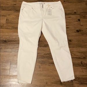 Torrid 3 Button White Jegging
